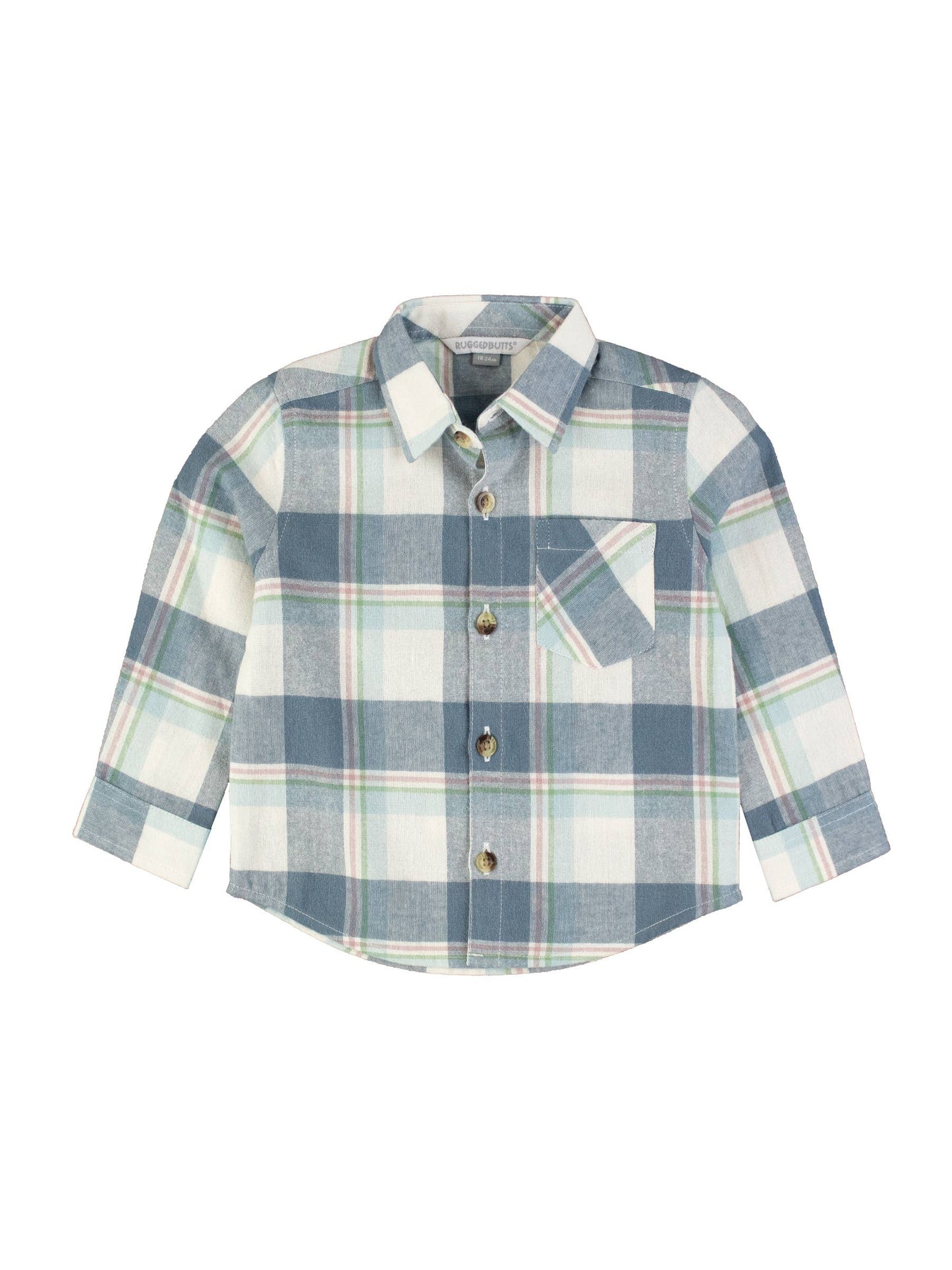 Alpine Plaid Flannel Long Sleeve Button Down Shirt
