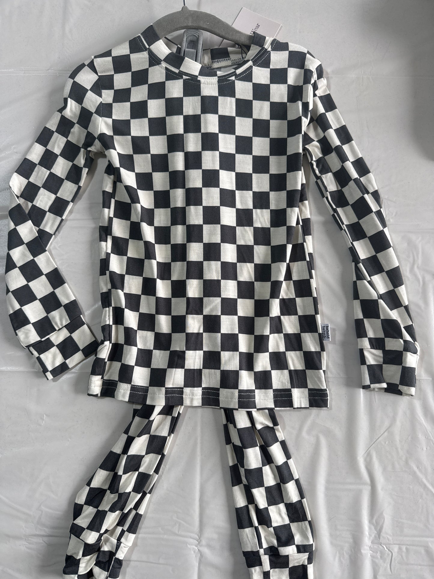 Checkerboard Bamboo Set - Black