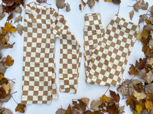 Checkerboard Bamboo Sleepy Set