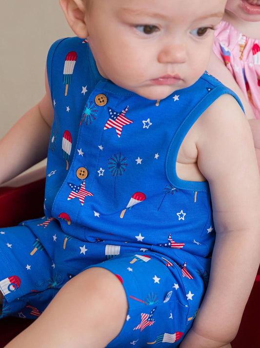 Freedom Fireworks Pocket Romper