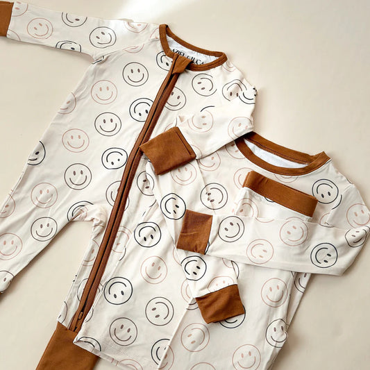 Bamboo PJs - Neutral Smiles