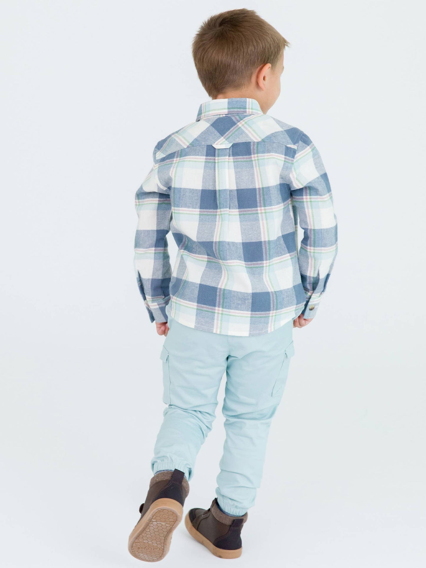 Alpine Plaid Flannel Long Sleeve Button Down Shirt