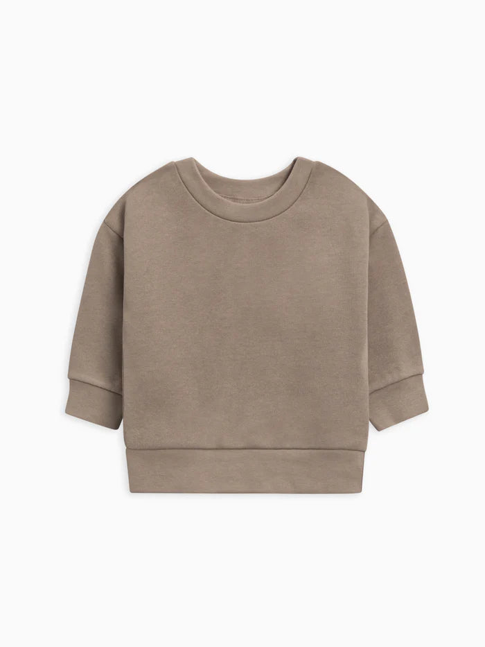 Kelly Fleece Drop Shoulder Sweatshirt - Driftwood