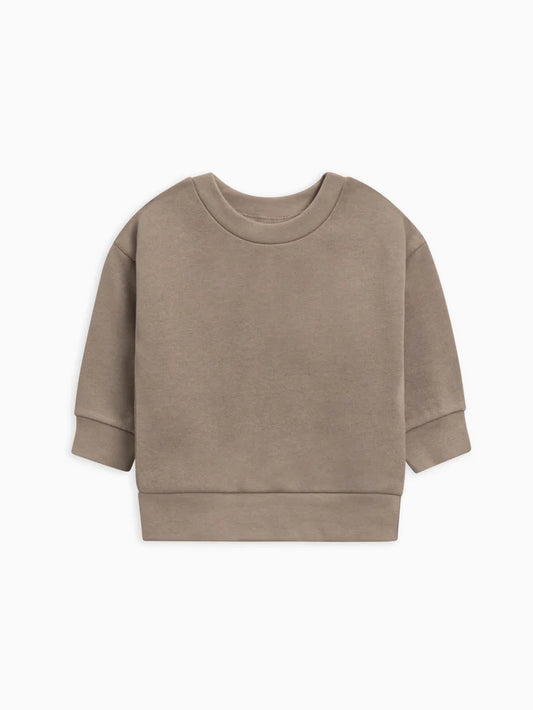 Kelly Fleece Drop Shoulder Sweatshirt - Driftwood