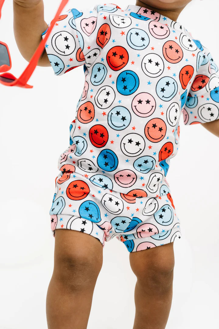 Red White and Blue Smiley Set