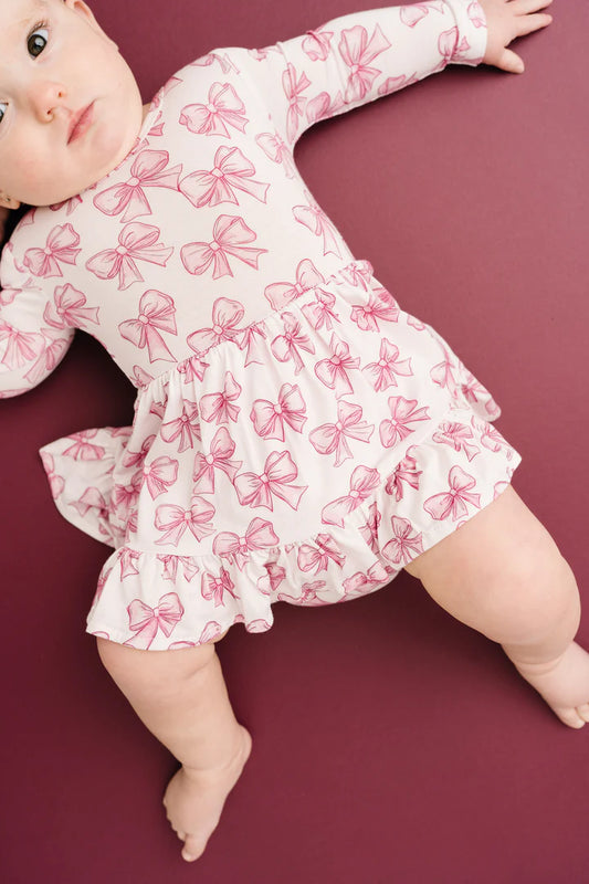 Pretty In Pink Bamboo Bodysuit Dress