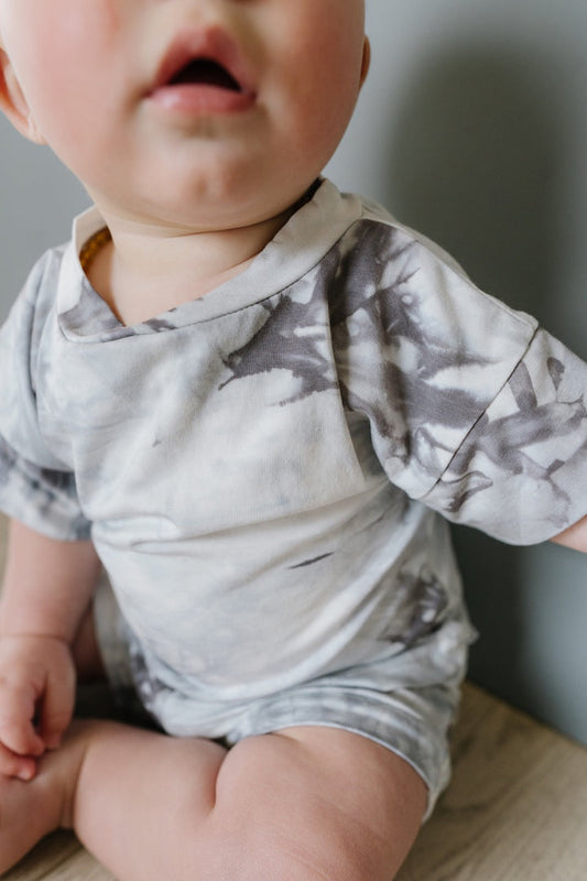 Gray Tie Dye Slouchy Set