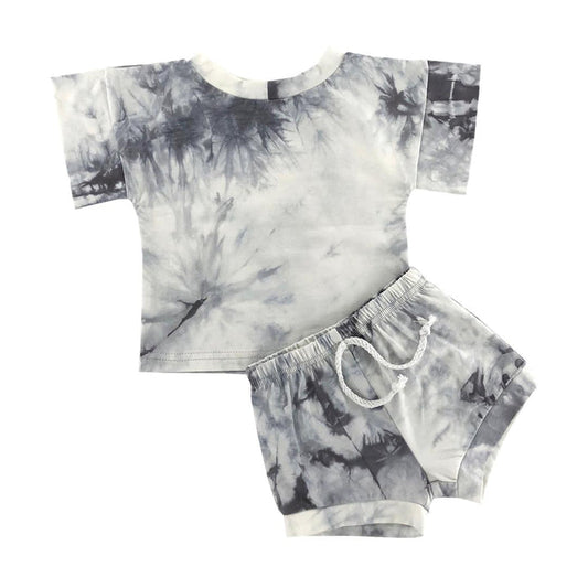 Gray Tie Dye Slouchy Set