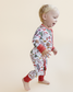 Bamboo Baby Clothing Zip Romper | Retro Christmas