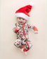 Bamboo Baby Clothing Zip Romper | Retro Christmas