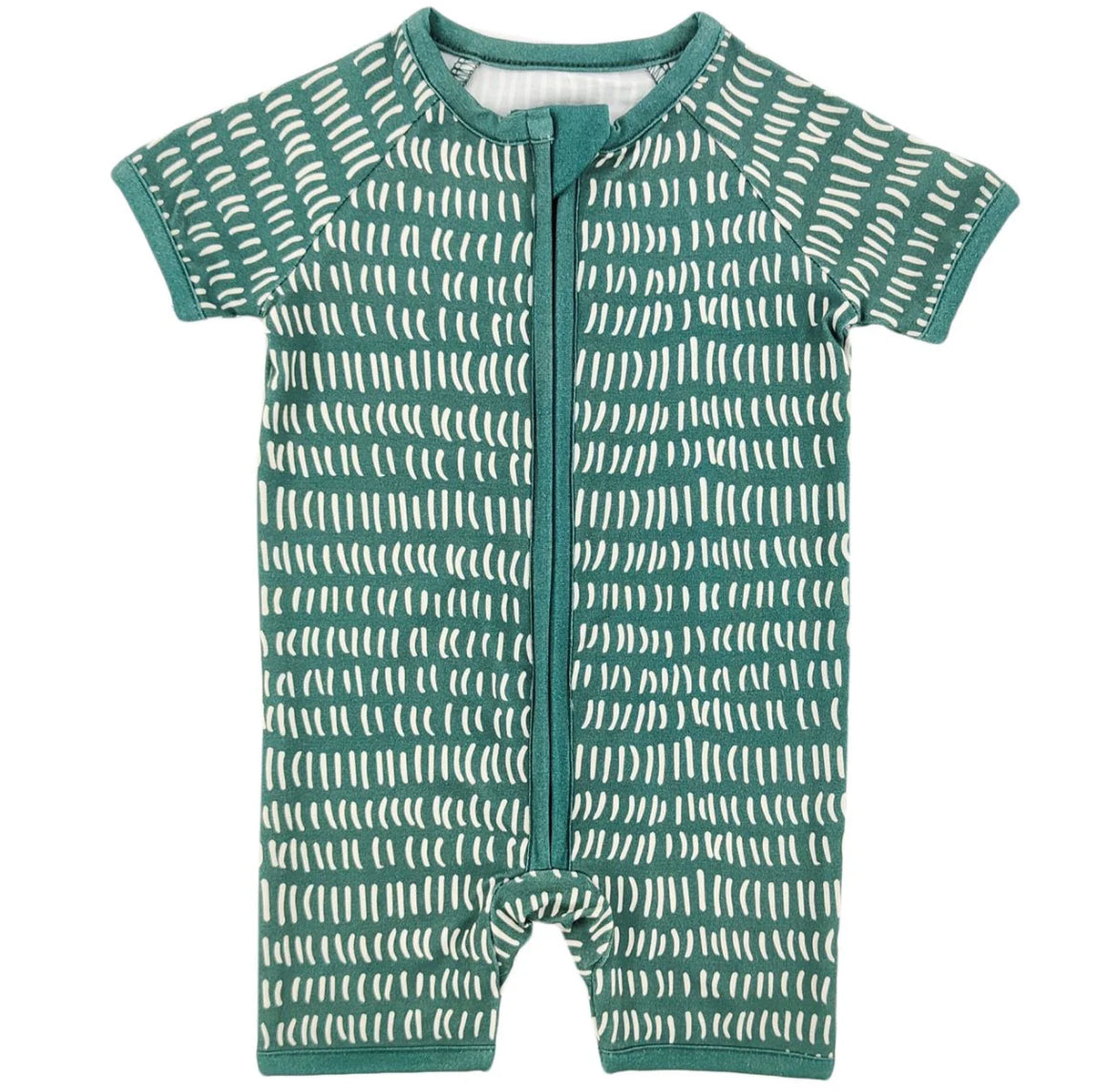 Bamboo Short Romper - Emerald Boho