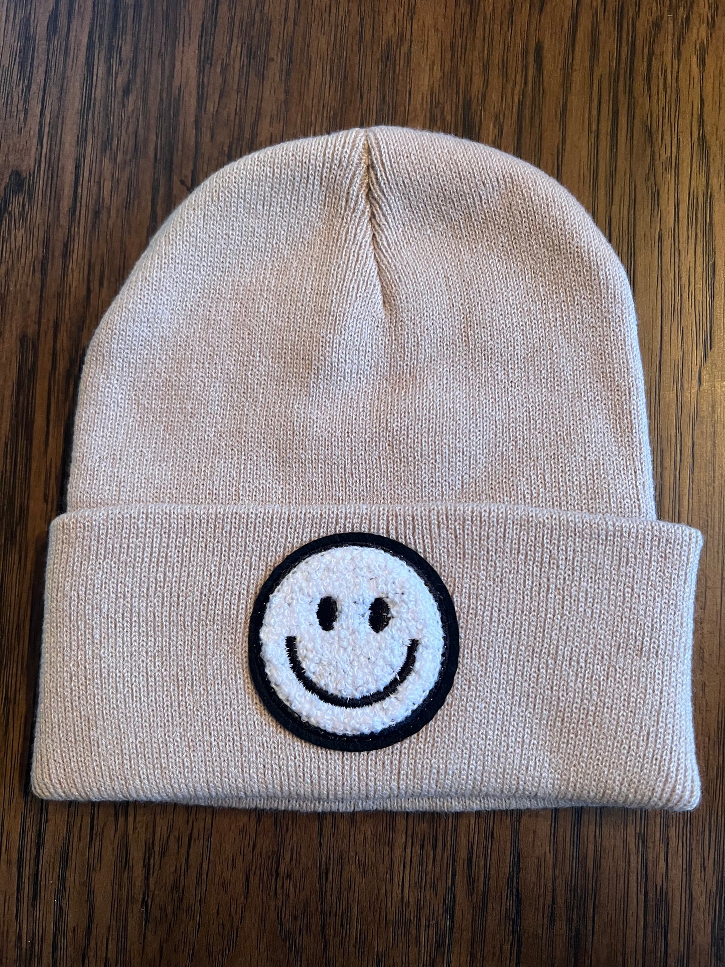 Tan Smiley Beanie