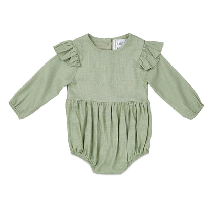 Sage Flutter Sleeve Romper