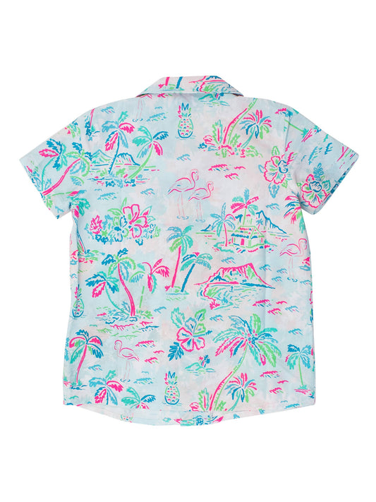 Tropical Resort Short Sleeve Camp Shirt