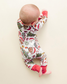 Bamboo Baby Clothing Zip Romper | Retro Christmas