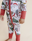 Bamboo Baby Clothing Zip Romper | Retro Christmas